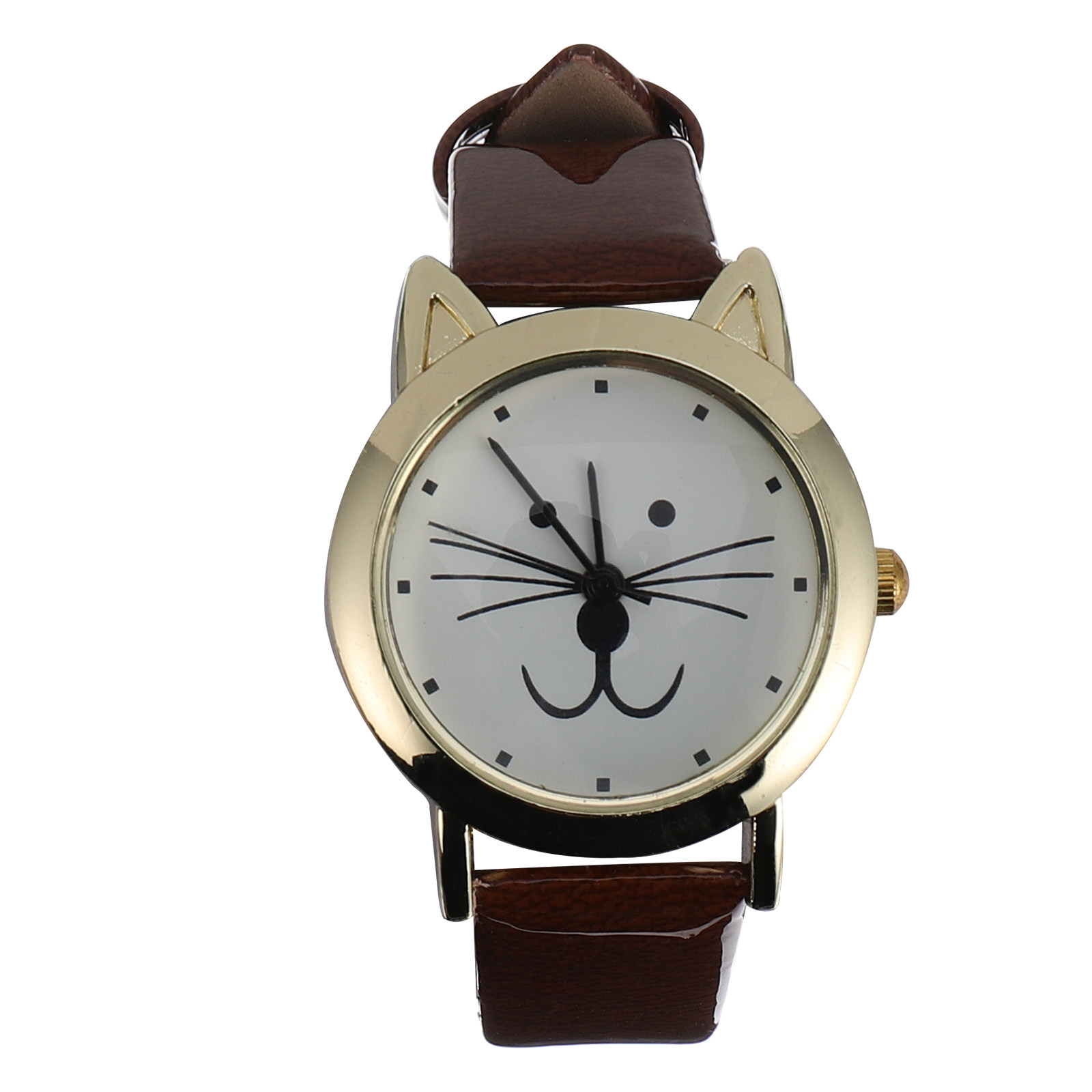 Luxury Watch White - นาฬิกาข้อมือผู้หญิงลายแมวน่ารัก สายปรับได้ แฟชั่น เหมาะสำหรับใส่ลำลองหรือทางการ ของขวัญสำหรับแฟน ลูกสาว