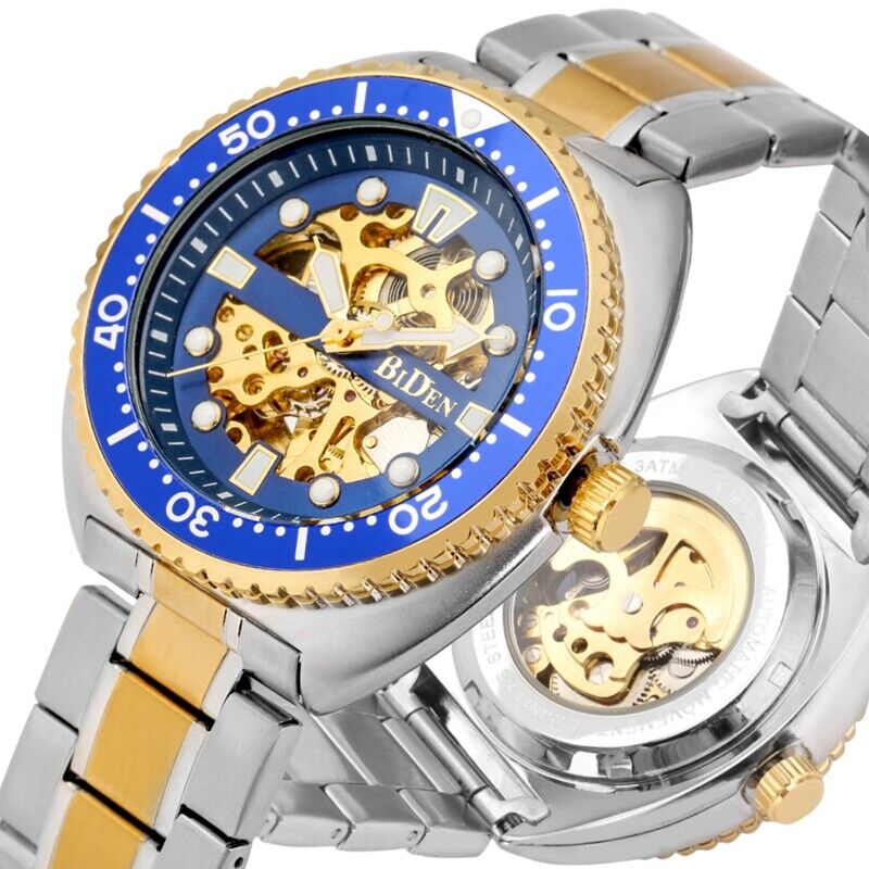 Luxury Watch Nice - Biden สุดหรูโครงสตีมพังค์ของผู้ชายสินค้าออกใหม่เอี่ยมนาฬิกาข้อมือกลไกอัตโนมัติทำจากเหล็กนาฬิกากําไลของขวัญคริสต์มาสที่ดี