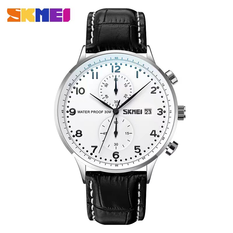 Luxury Watch Holder For Men - SKMEI 9301 Mens Top ยี่ห้อหรูหราสายหนังแท้กันน้ําวันที่นาฬิกาข้อมือนาฬิกา reloj