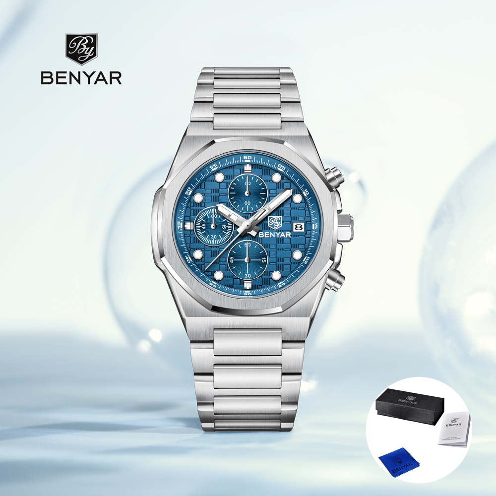 Luxury Watch News - นาฬิกาข้อมือผู้ชาย BENYAR รุ่นใหม่ปี 2025 นาฬิกาควอตซ์สุดหรู นาฬิกาโครโนกราฟสำหรับผู้ชาย