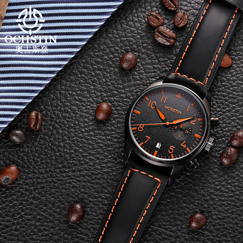 Luxury Watch Grade - OCHSTIN นาฬิกาข้อมือผู้ชาย รุ่นใหม่ ลดราคา ซีรีส์นักบิน ระบบควอตซ์คุณภาพสูง