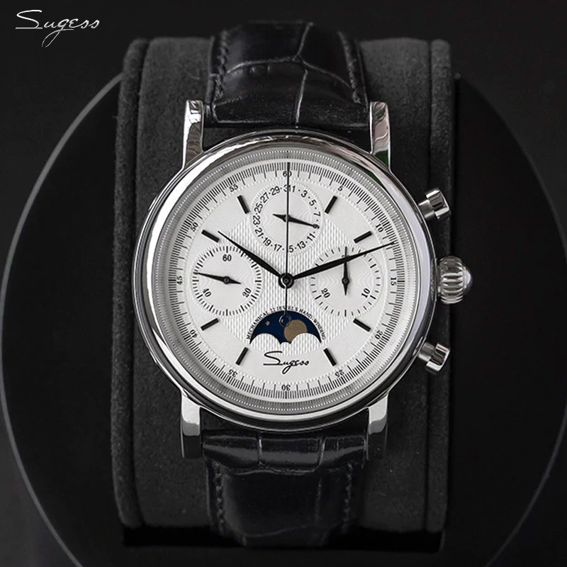 Moonphase Complication Watch - นาฬิกาข้อมือผู้ชาย Sugess รุ่นดั้งเดิม กลไก ST1908 ระบบจักรกล