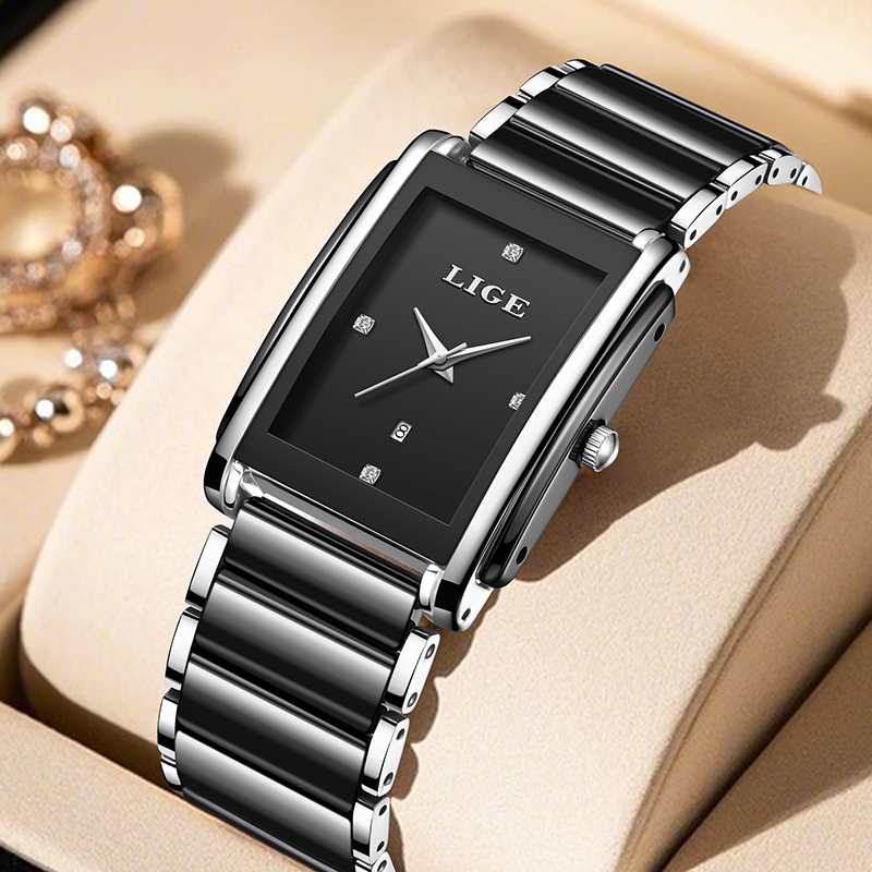 Luxury Watch Storage - นาฬิกาข้อมือผู้หญิง LIGE รุ่นใหม่ หรูหรา ดีไซน์สวยงาม ตัวเรือนเซรามิก