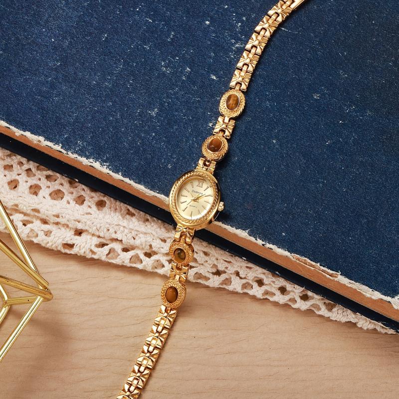 Luxury Watch Group - นาฬิกาข้อมือหินตาเสือสไตล์เรโทรสุดหรู โดดเด่นด้วยเอกลักษณ์เฉพาะตัวของกลุ่มชาติพันธุ์ในภูมิภาคตะวันตก นาฬิกาวินเทจสุดหรูแบบเรียบง่าย