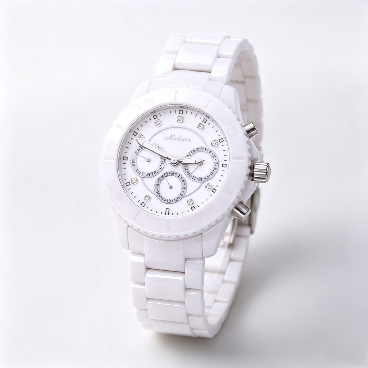 Luxury Watch Sale - ลดราคา!!! นาฬิกาข้อมือผู้หญิง Melissa Ceramic Crystal Rotating