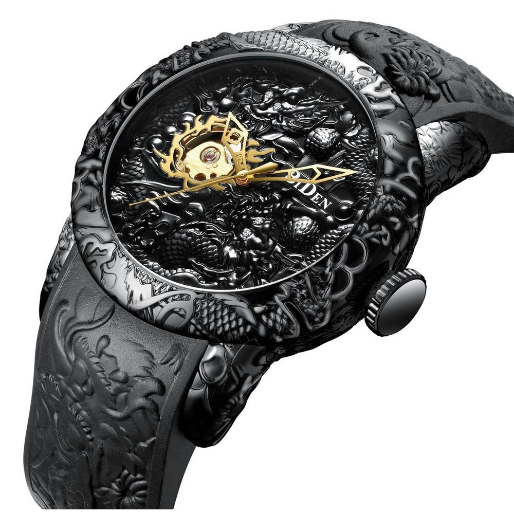 Luxury Watch Nice - แบรนด์หรูบิดีนสไตล์ใหม่รูปปั้นมังกรนาฬิกาผู้ชายกลไกอัตโนมัตินาฬิกาข้อมือไอเดียของขวัญที่ดี