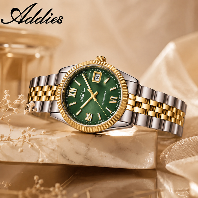 Luxury Watch All Brands - ADDIES นาฬิกาผู้หญิงเรืองแสงแบรนด์ชั้นนำสแตนเลสสุภาพสตรีนาฬิกาข้อมือควอตซ์ธุรกิจ 5 บาร์กันน้ำกระจกแซฟไฟร์ 2026
