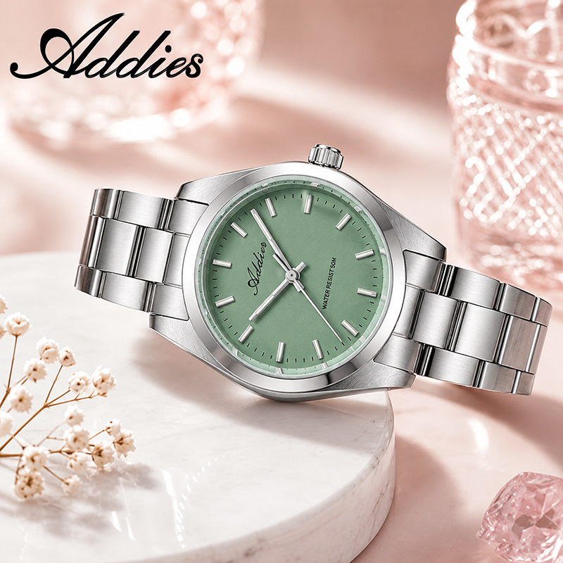 Luxury Watch All Brands - ADDIES 2026 สแตนเลสสตีลนาฬิกาผู้หญิงแบรนด์ที่มีชื่อเสียง 5 บาร์กันน้ำผู้หญิงนาฬิกาควอตซ์กระจกแซฟไฟร์ BGW9