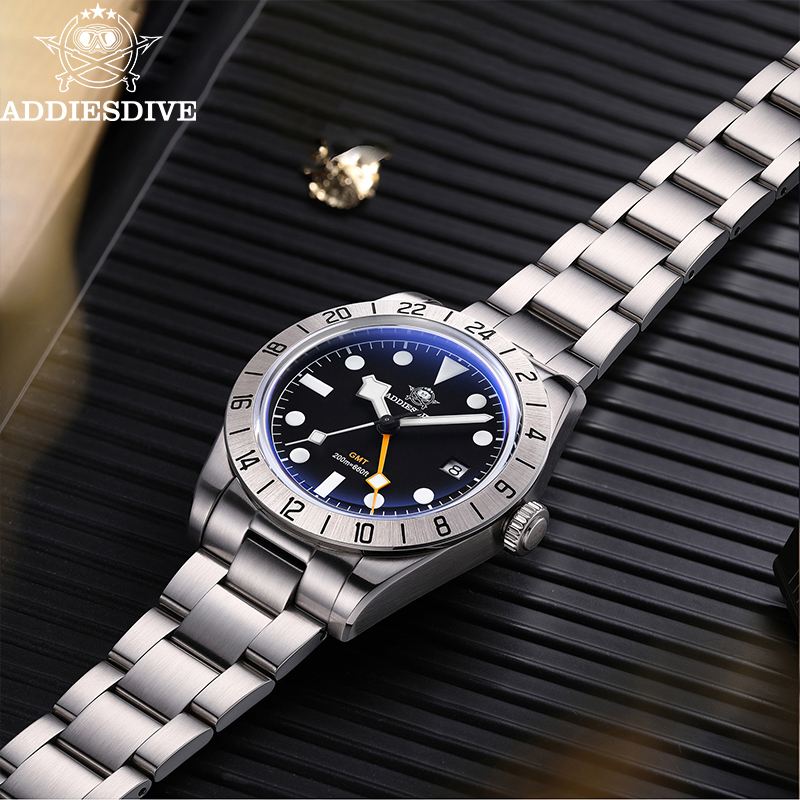 Luxury Watch Sale - ADDIESDIVE ขายร้อน AD2035 GMT ควอตซ์นาฬิกาสแตนเลสสตีล 200M