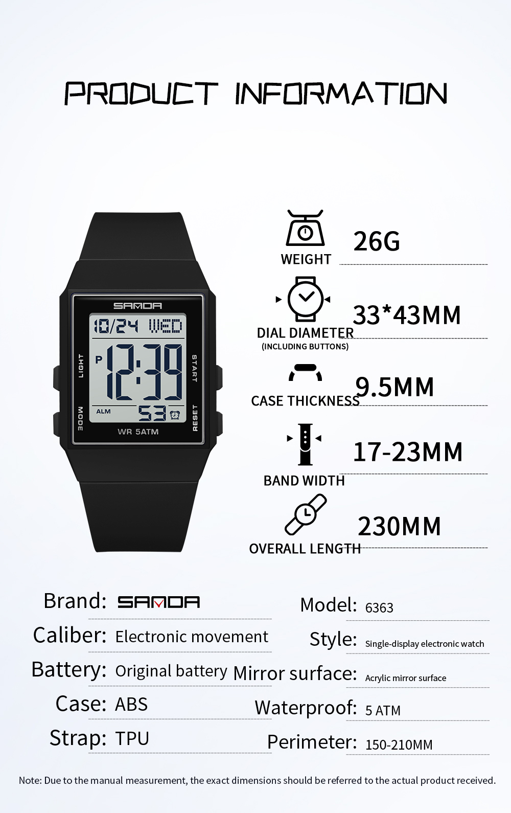 SANDA นักเรียนนาฬิกาดิจิตอลแบบ - Luxury Watch Shop บทวิจารณ์และราคา