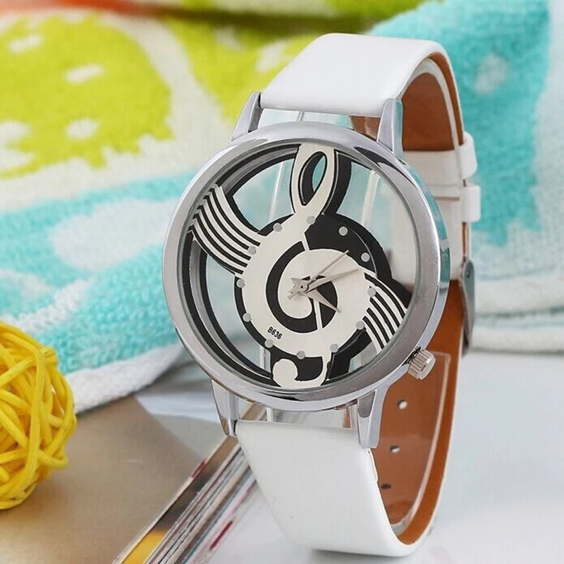 แฟชั่น Hollow เพลงนาฬิการอบ Di - Luxury Watch White บทวิจารณ์และราคา