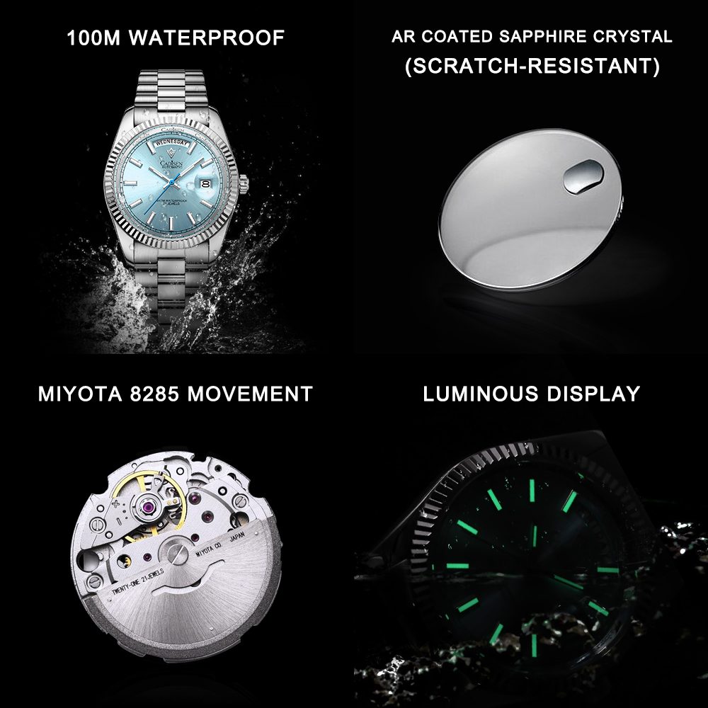 นาฬิกาข้อมือผู้ชาย Cadisen สแต - Luxury Watch Grade บทวิจารณ์และราคา