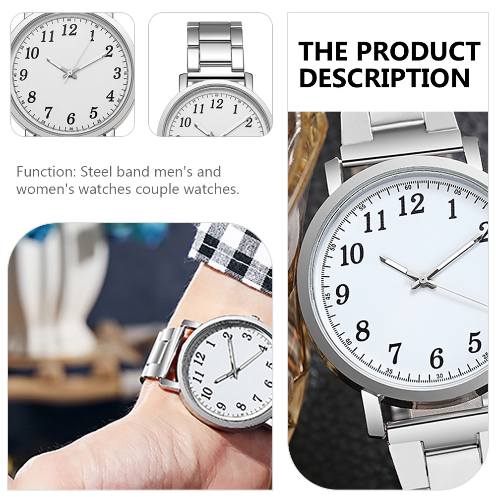 นาฬิกาคู่ 2 เรือน สีเงิน วัสดุ - Luxury Watch White บทวิจารณ์และราคา
