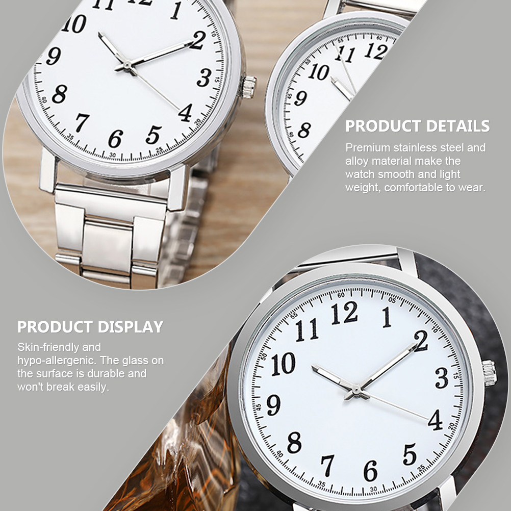 นาฬิกาคู่ 2 เรือน สีเงิน วัสดุ - Luxury Watch White บทวิจารณ์และราคา