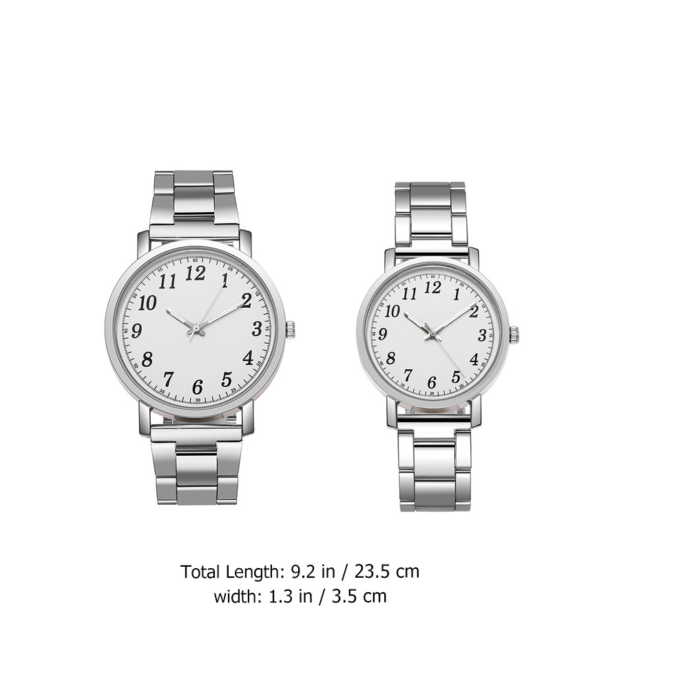 นาฬิกาคู่ 2 เรือน สีเงิน วัสดุ - Luxury Watch White บทวิจารณ์และราคา