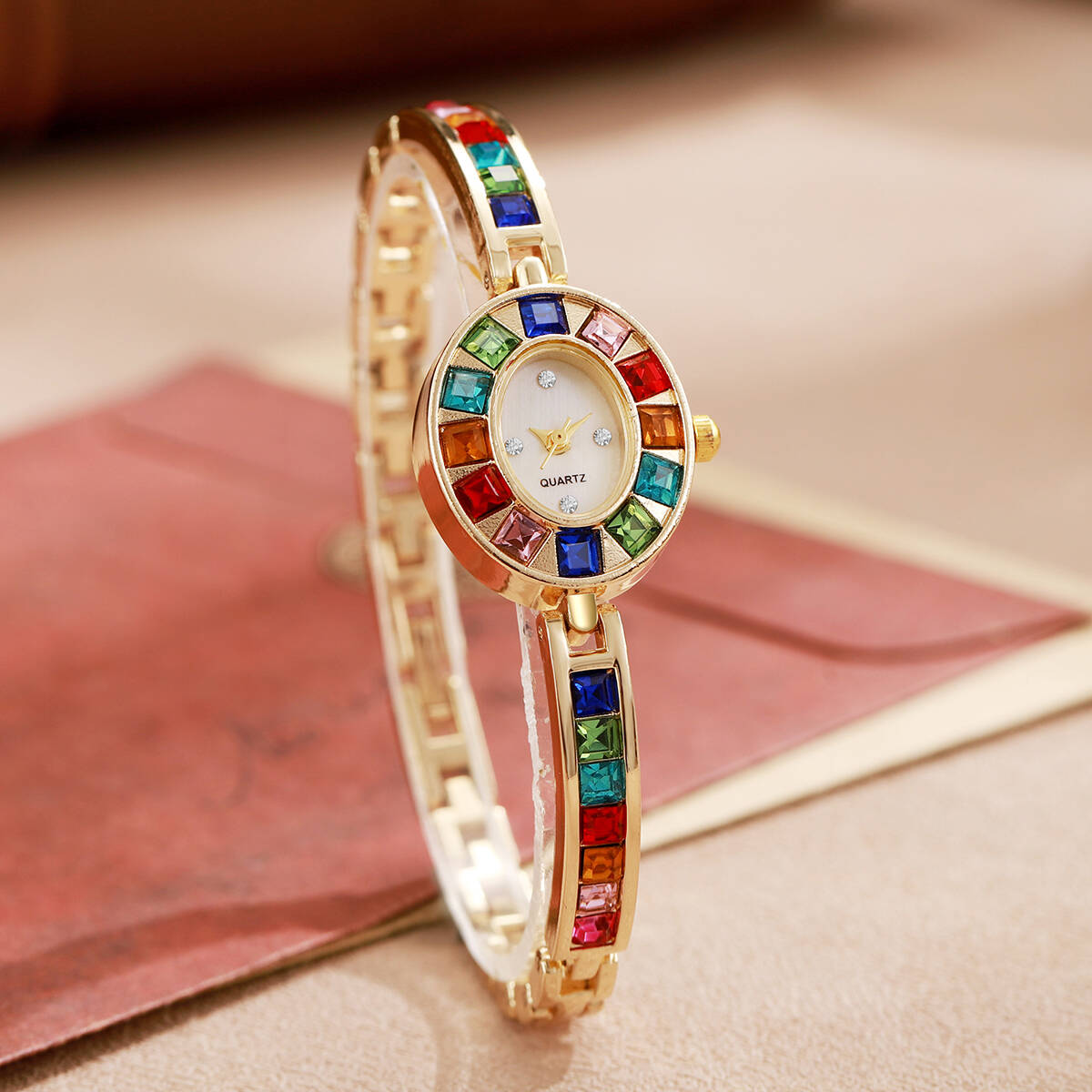 2 ชิ้น/เซ็ตหรูหราไรน์สโตนนาฬิก - Luxury Watch Storage บทวิจารณ์และราคา