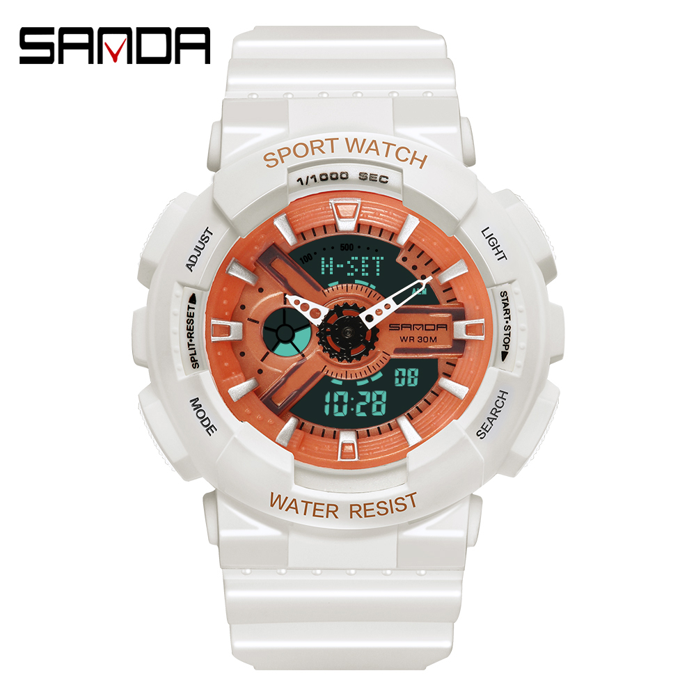 แฟชั่น Sanda แบรนด์กีฬากลางแจ้ - Luxury Watch White บทวิจารณ์และราคา