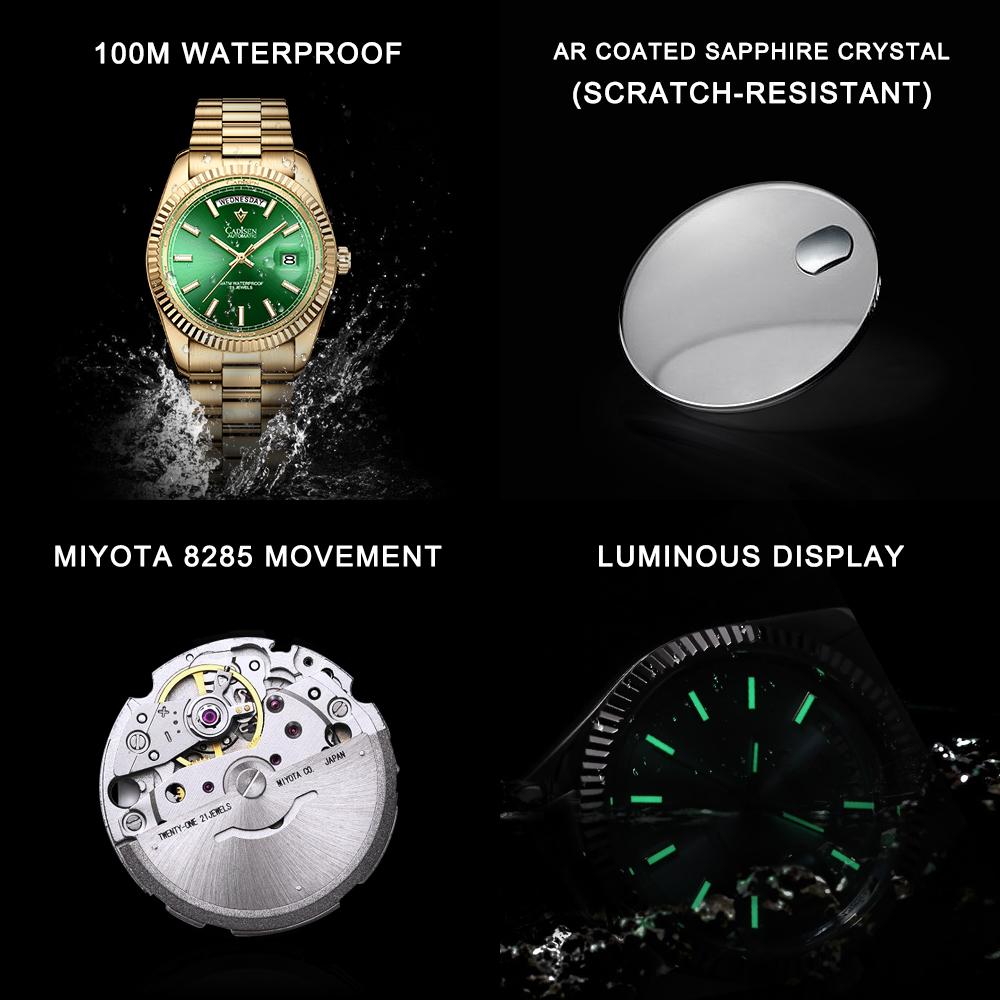 นาฬิกาข้อมือผู้ชาย Cadisen สแต - Luxury Watch Grade บทวิจารณ์และราคา