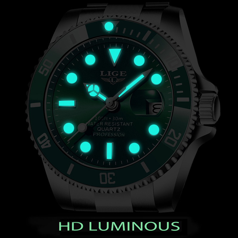 LIGE Luxury แฟชั่น Diver นาฬิก - Luxury Watch Magazine บทวิจารณ์และราคา