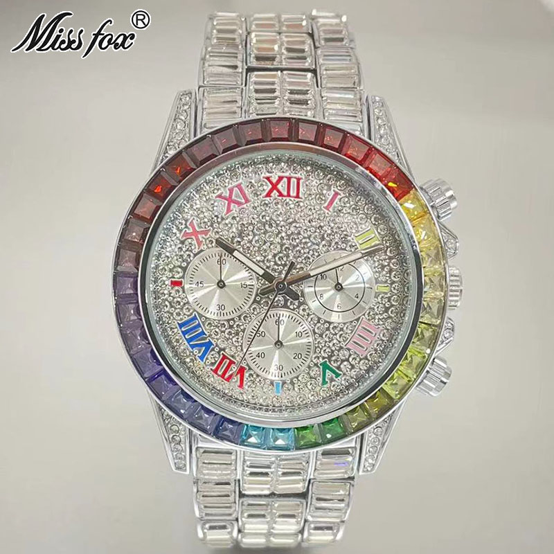 MISSFOX Luxury Iced นาฬิกาผู้ช - Luxury Watch Magazine บทวิจารณ์และราคา