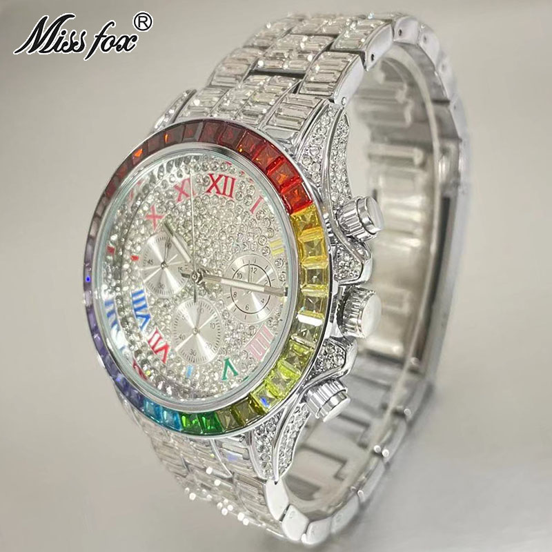 MISSFOX Luxury Iced นาฬิกาผู้ช - Luxury Watch Magazine บทวิจารณ์และราคา