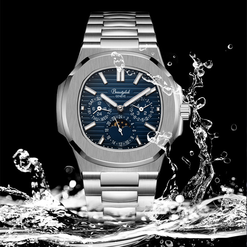 สวิตเซอร์แลนด์ รินิฟานาฬิกาอัต - Moonphase Complication Watch บทวิจารณ์และราคา