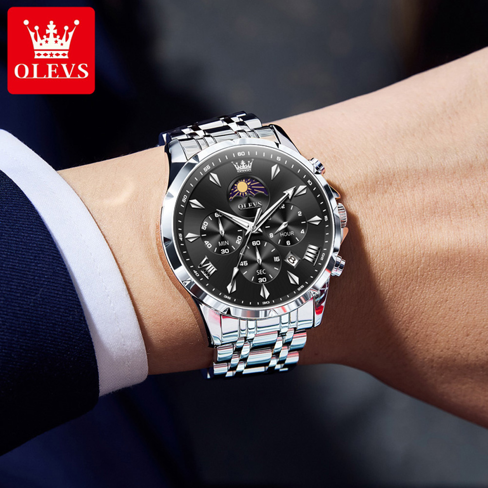 OLEVS 3653 ยี่ห้อ Moon Phase ป - Luxury Watch Magazine บทวิจารณ์และราคา