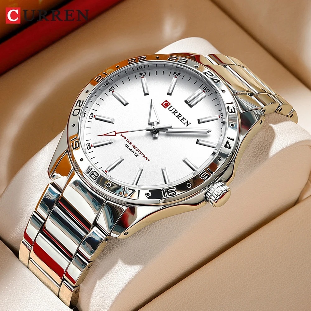 CURREN 8452 สีเงินสีขาวของขวัญ - Luxury Watch White บทวิจารณ์และราคา