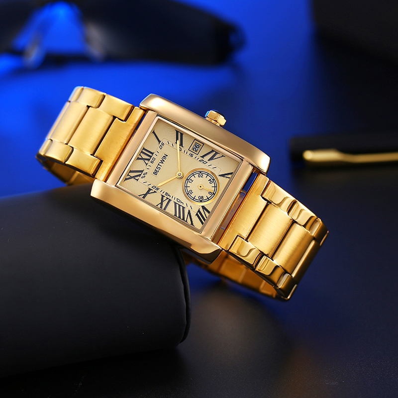 ผู้ชายหรูหรานาฬิกาผู้ชายทองสีข - Luxury Watch White บทวิจารณ์และราคา