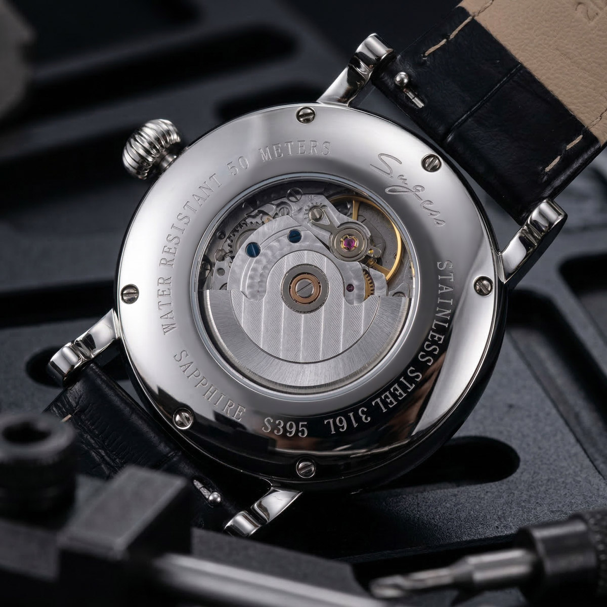 Sugess นาฬิกาผู้ชายอัตโนมัตินา - Moonphase Complication Watch บทวิจารณ์และราคา