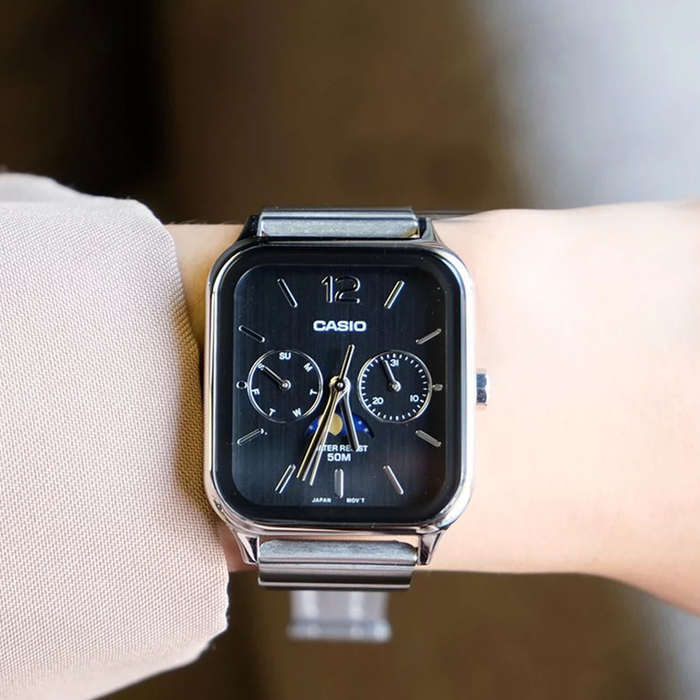 นาฬิกาข้อมือ Casio สําหรับผู้ช - Moonphase Complication Watch บทวิจารณ์และราคา