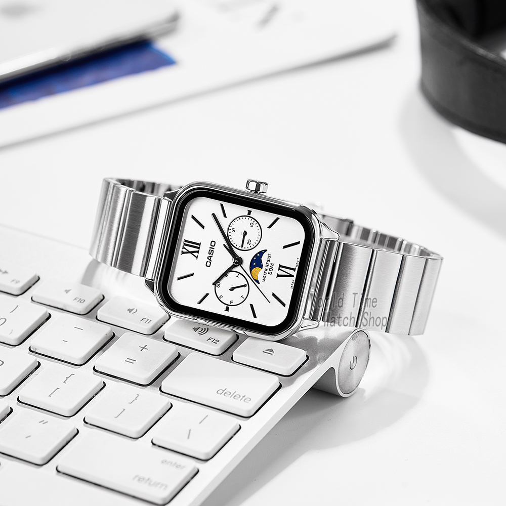 นาฬิกาข้อมือ Casio สําหรับผู้ช - Moonphase Complication Watch บทวิจารณ์และราคา