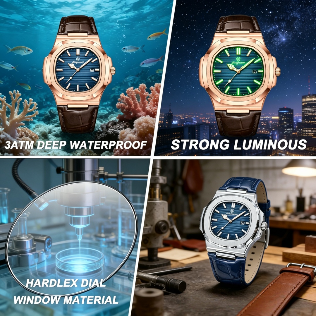 PAAZOMU นาฬิกาข้อมือผู้ชายทรงส - Luxury Watch Nice บทวิจารณ์และราคา