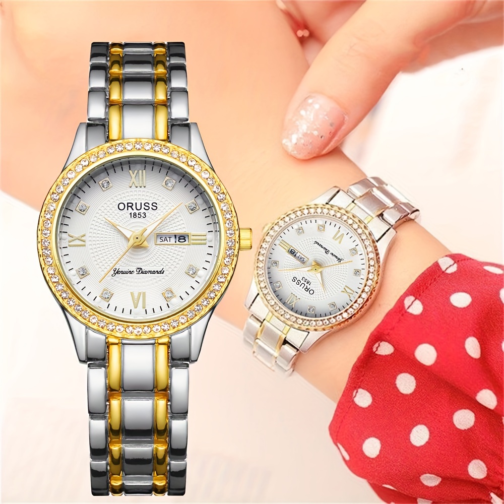 ห้องนาฬิกาผู้หญิงสีทองพร้อมปฏิ - Luxury Watch Grade บทวิจารณ์และราคา