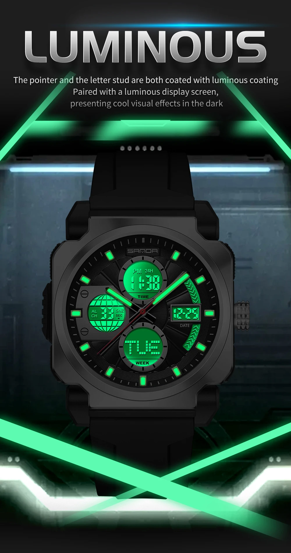 SANDA นาฬิกาอิเล็กทรอนิกส์สําห - Luxury Watch Shop บทวิจารณ์และราคา