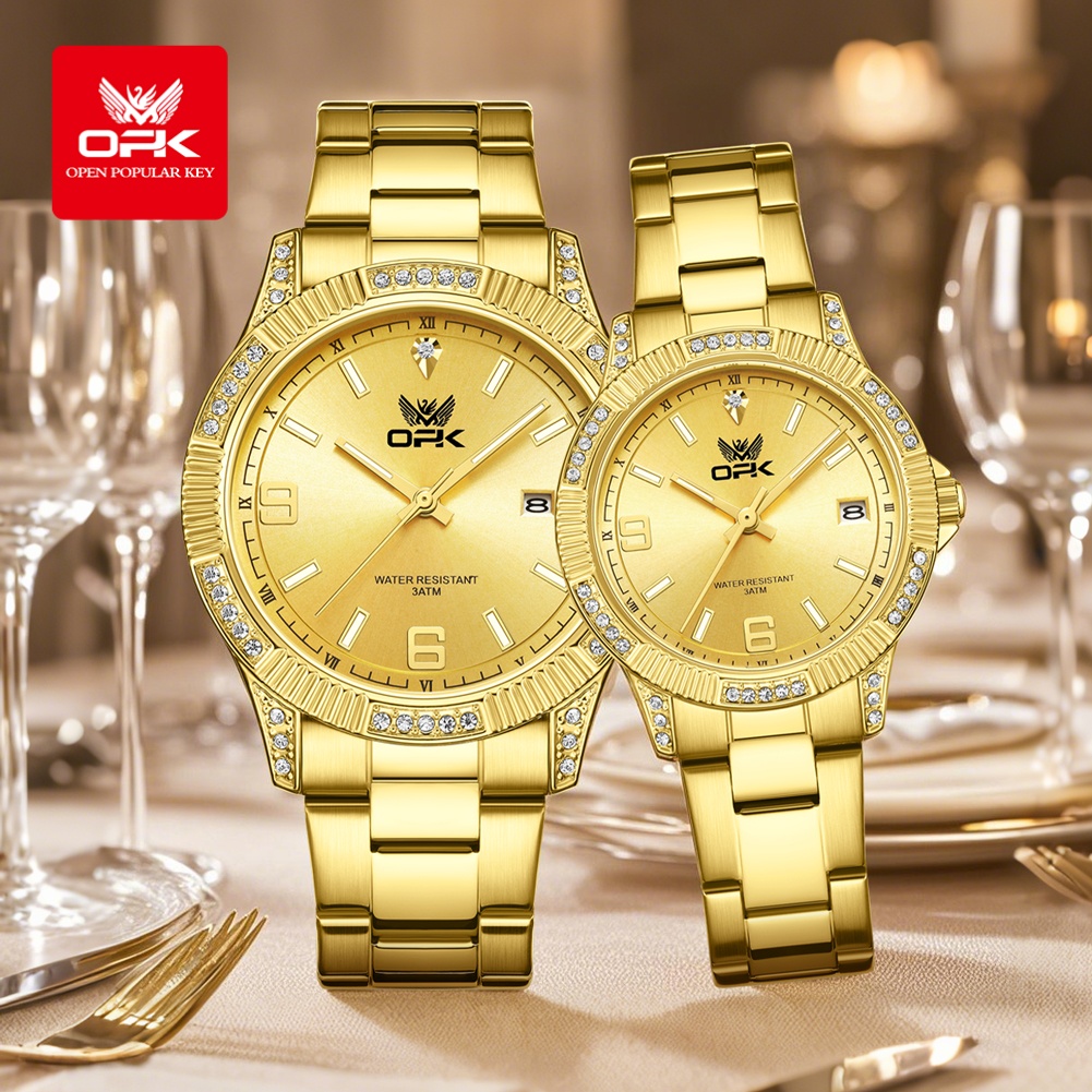 OPK 8184 นาฬิกาสีทองหรูหรา กัน - Luxury Watch All Brands บทวิจารณ์และราคา