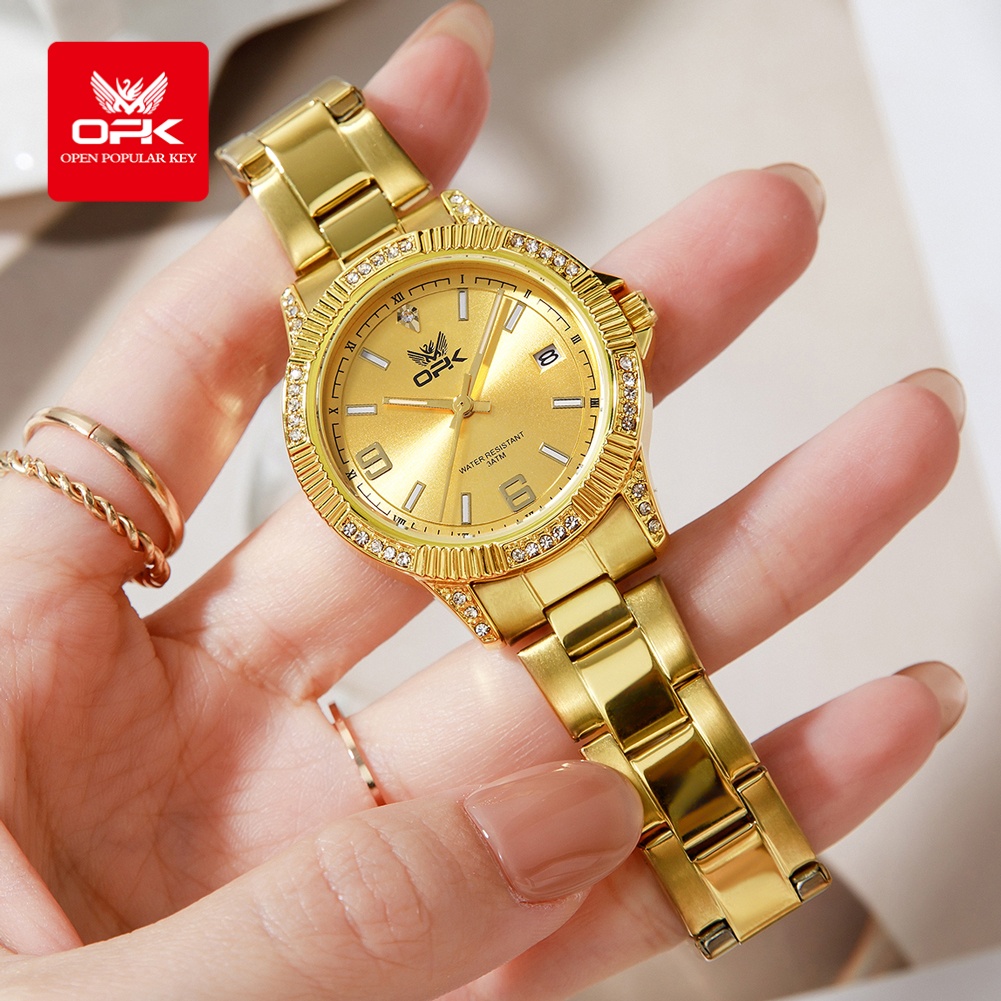 OPK 8184 หรูหราทั้งหมดทองผู้หญ - Luxury Watch All Brands บทวิจารณ์และราคา