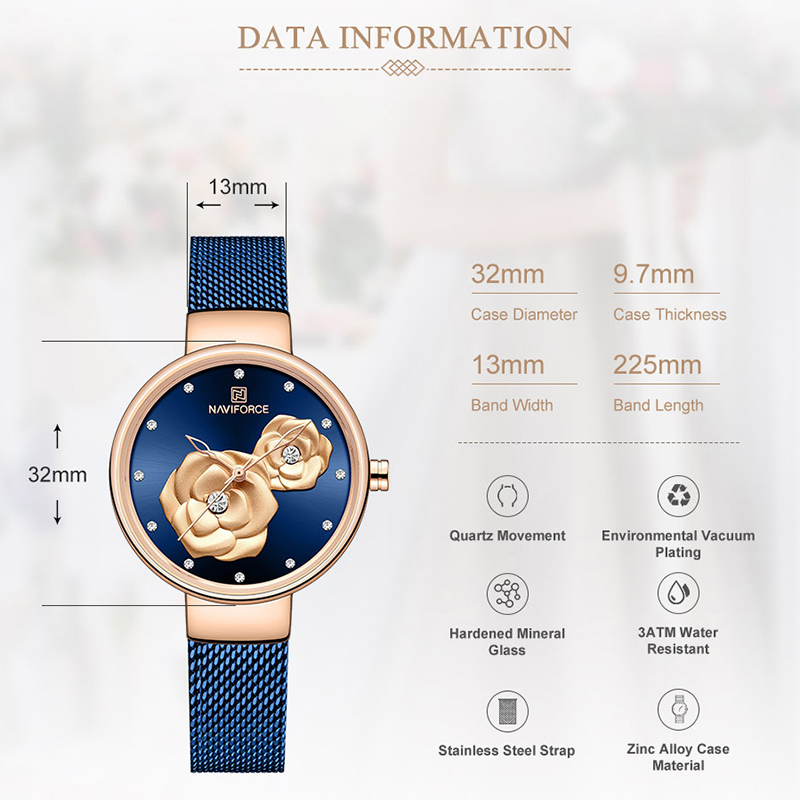 นาฬิกาข้อมือผู้หญิง NAVIFORCE  - Luxury Watch Storage บทวิจารณ์และราคา