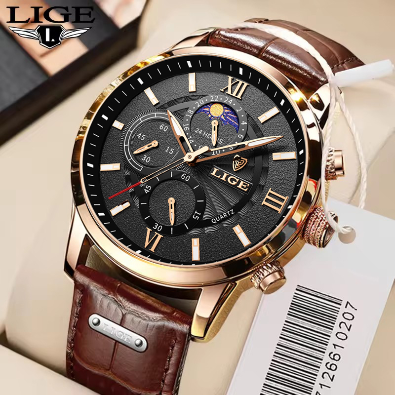 นาฬิกาผู้ชาย LIGE แบรนด์หรูผู้ - Luxury Watch Holder For Men บทวิจารณ์และราคา