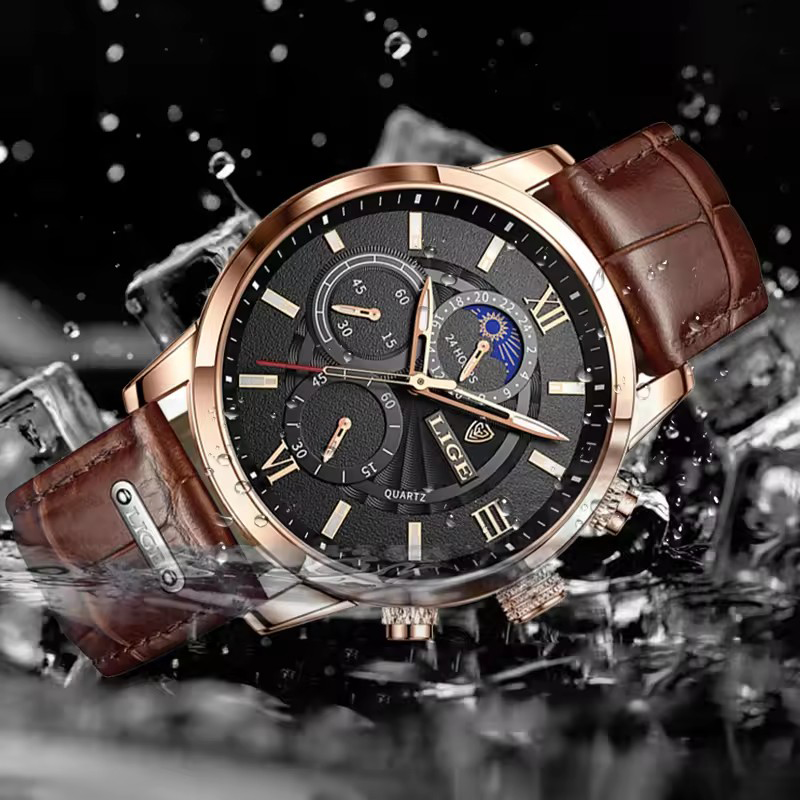 นาฬิกาผู้ชาย LIGE แบรนด์หรูผู้ - Luxury Watch Holder For Men บทวิจารณ์และราคา